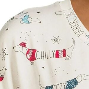 Secret Treasures Dashund Dogs w/Graphics Pajama Set Size L 12/14 or 1x Like New